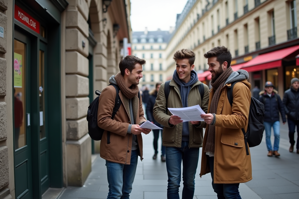 Groupe de jeunes parlant près d