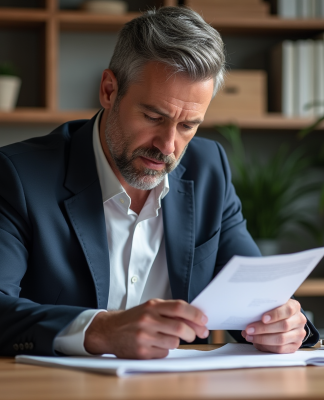 Homme d'âge moyen au bureau moderne en tenue smartcasual