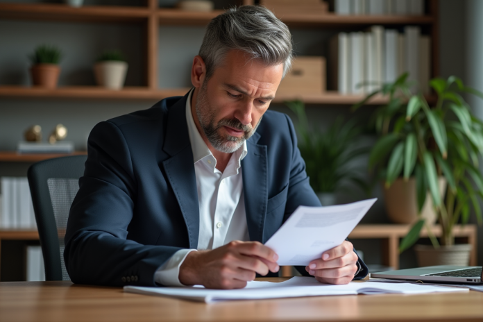 Homme d'âge moyen au bureau moderne en tenue smartcasual