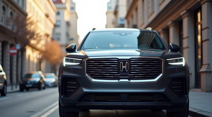 SUV moderne stationne en ville en plein jour